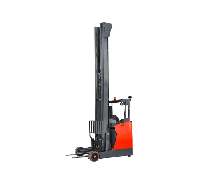 Thuê xe nâng reach truck MiMA MFZ ngồi lái nâng cao 8.5-12.5m