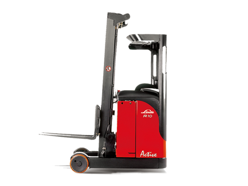 Xe nâng reach truck đứng lái Linde 1-2 tấn