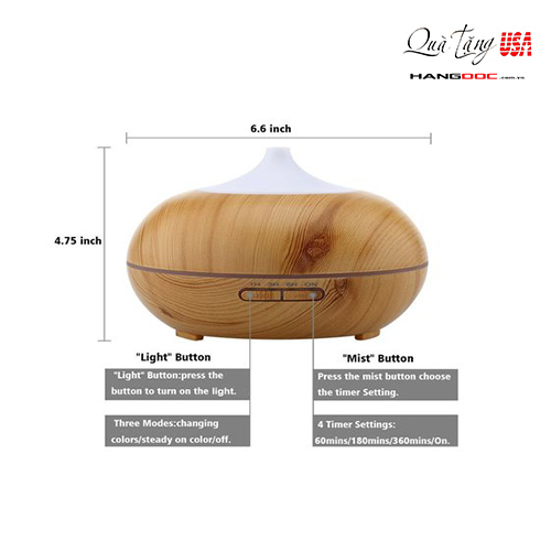 Máy tạo ẩm đa năng Urpower 300ml Aroma Essential Oil Diffuser Hàng