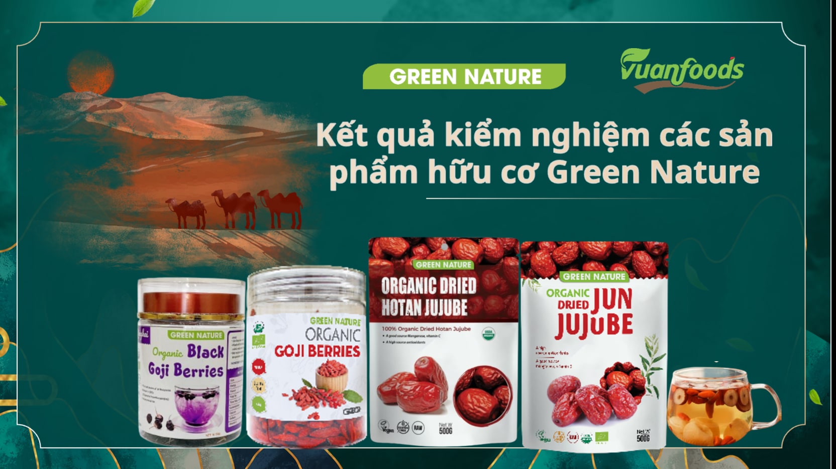 Kết quả Kiểm nghiệm các sản phẩm hữu cơ thương hiệu Green Nature