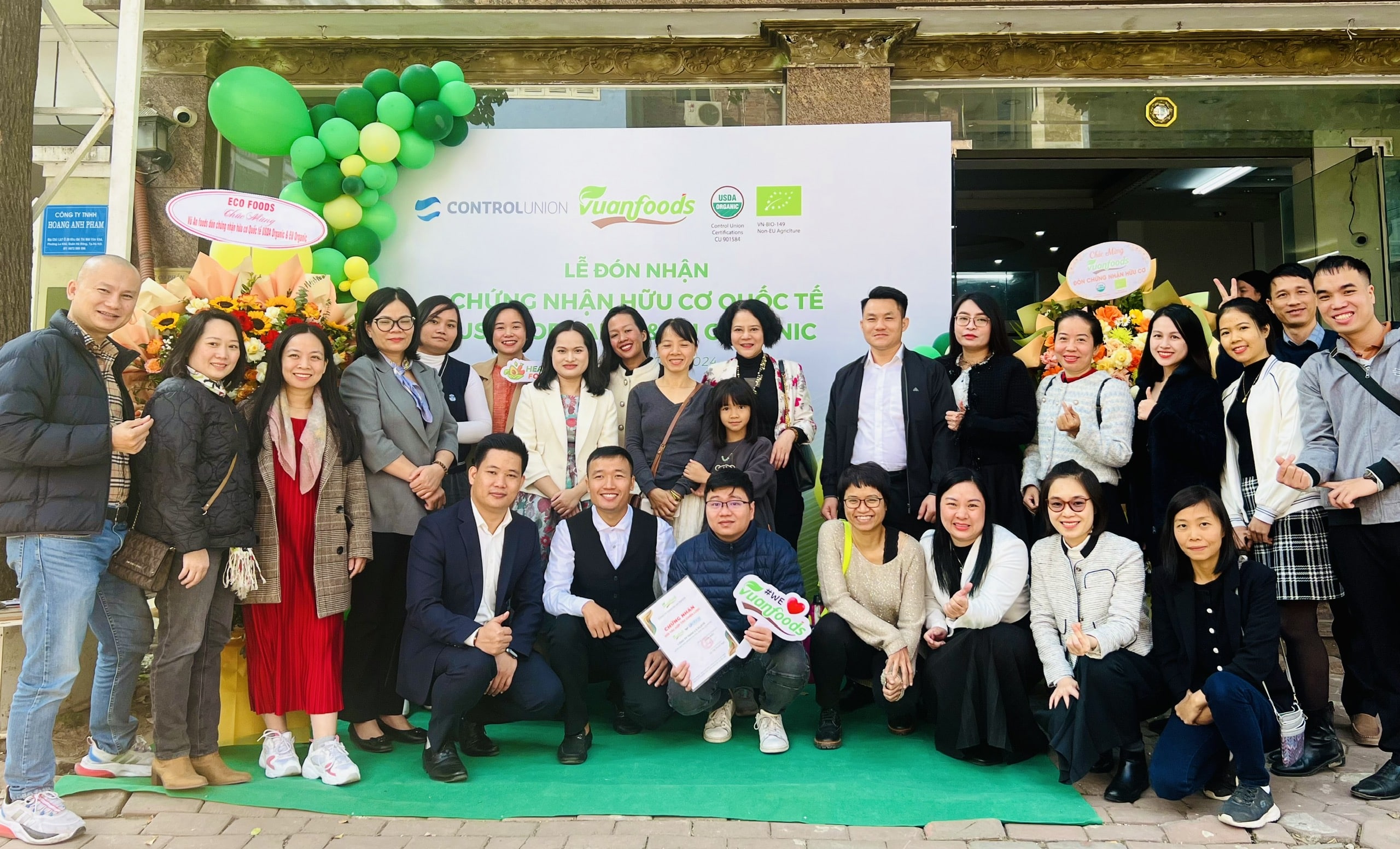 Vu An Foods Tự Hào Đón Nhận Chứng Nhận Hữu Cơ Quốc Tế cho Kho Bảo Quản và Đóng Gói