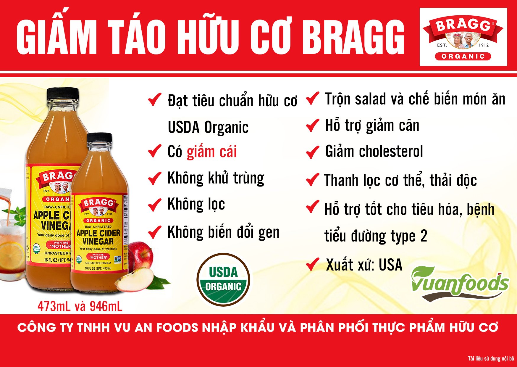 Thông Tin Về Giấm Táo Bragg