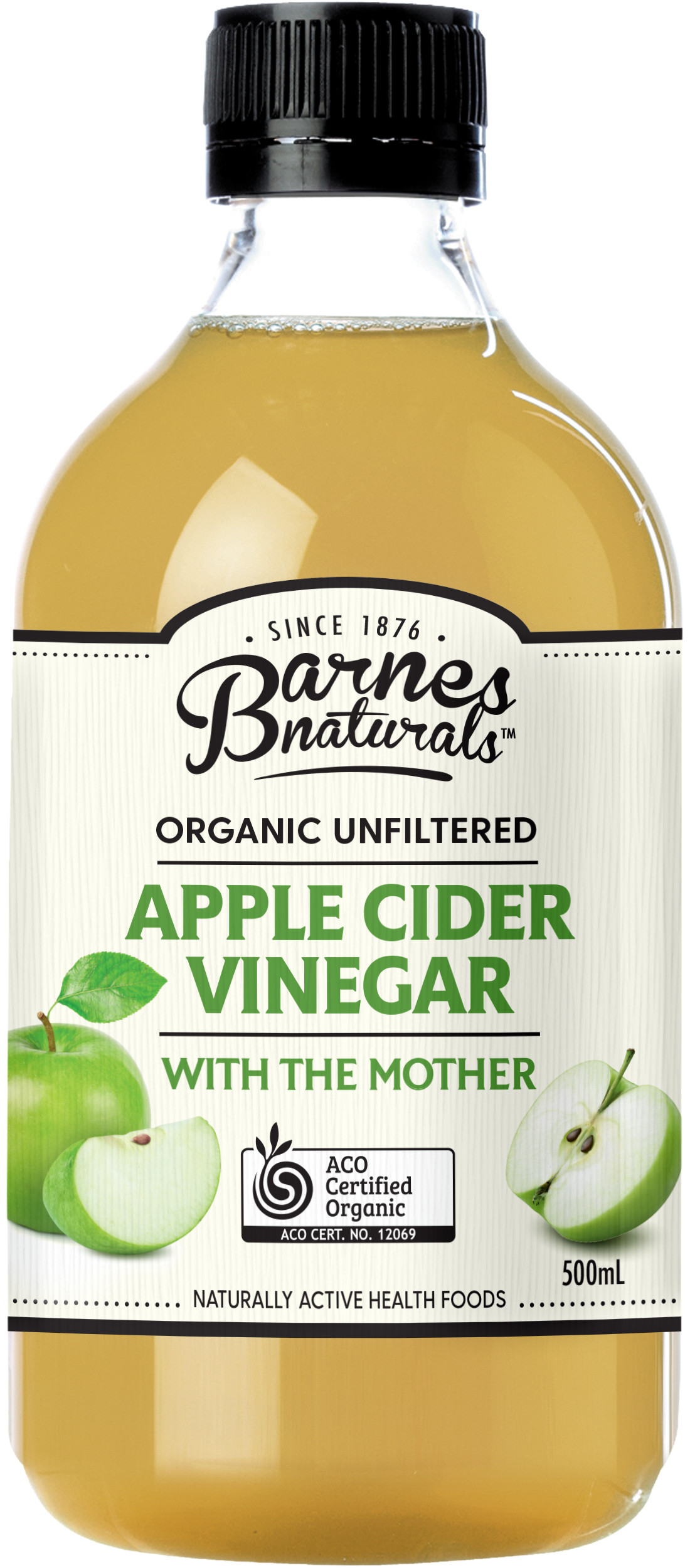 Giấm táo hữu cơ Barnes Naturals (có giấm cái) Organic Apple Cider Vinegar (with mother)
