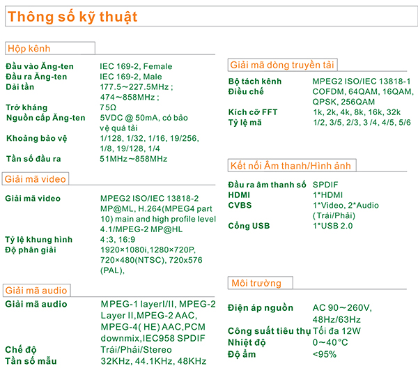 Đầu thu kỹ thuật số DVB T2 VTC T201 giá rẻ 03