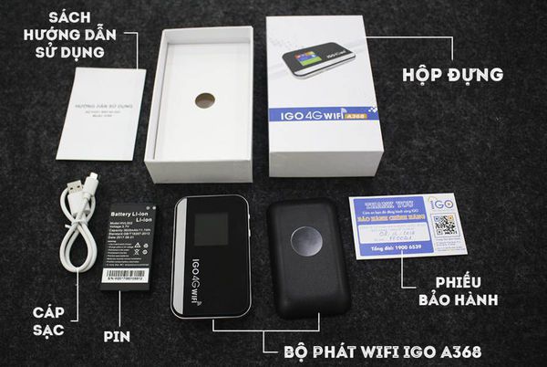 Bộ phát Wifi 4G Model IGO A368
