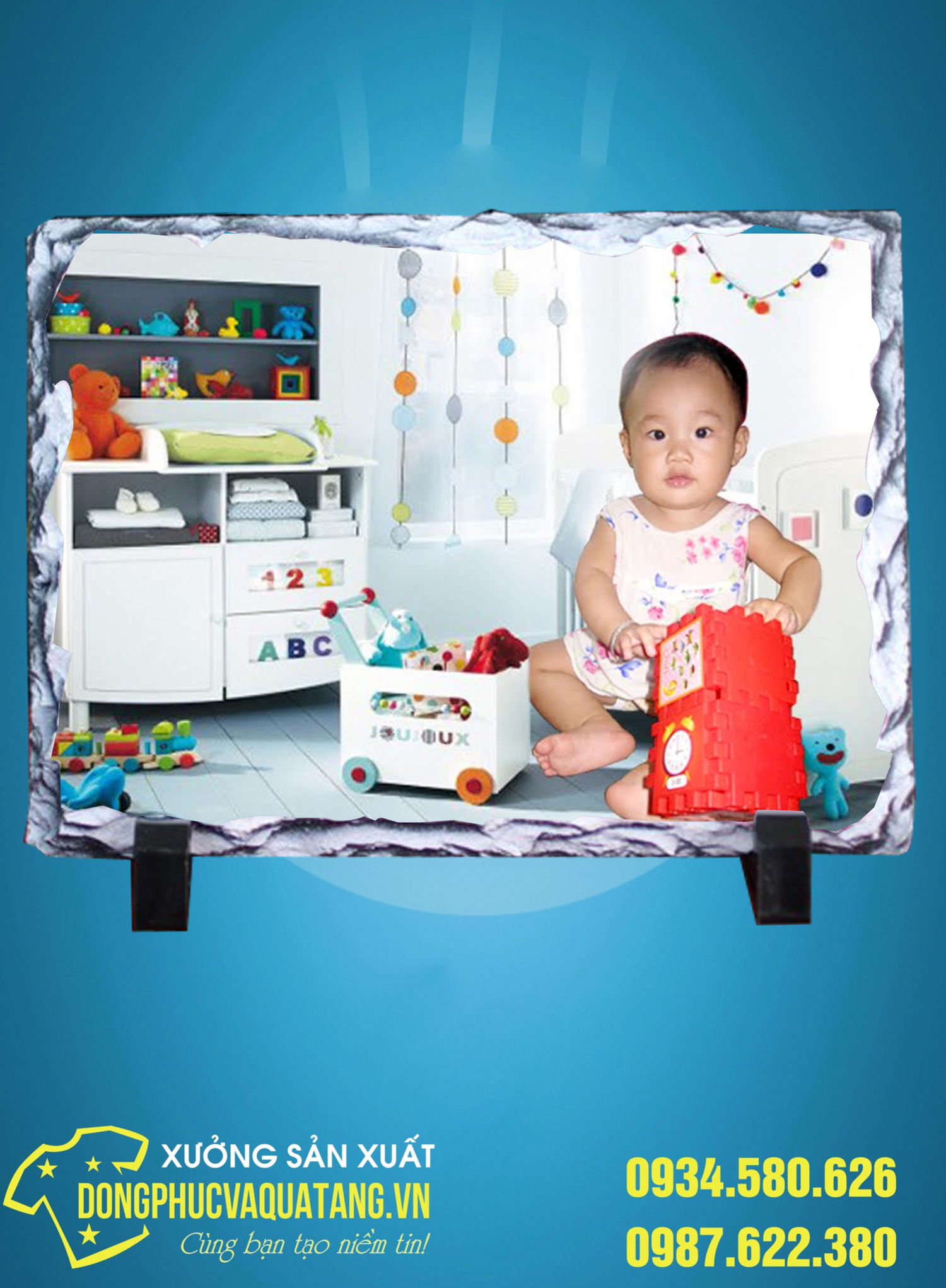 in ảnh bé yêu lên đá/quà mừng sinh nhật