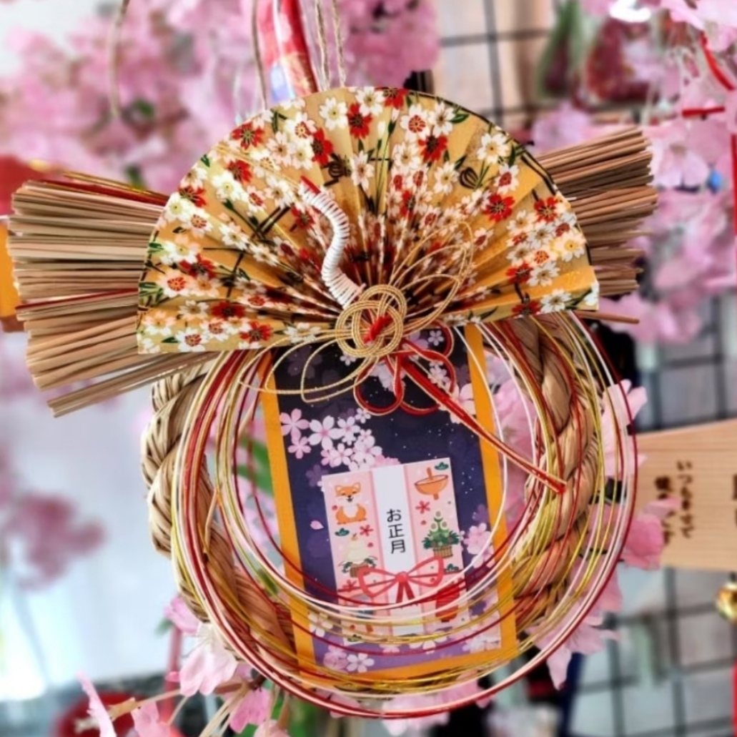 Vòng rơm 15cm trang trí Shimekazari