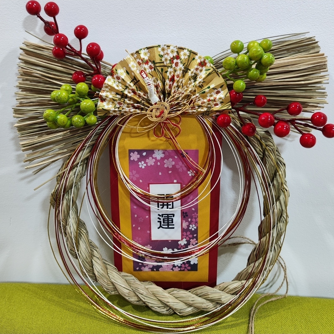 Vòng rơm 25cm trang trí vòng Shimekazari