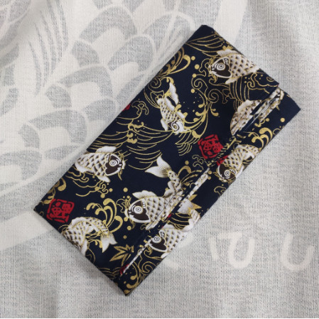 Khăn Tenugui Nhật vải nhũ kim 34x95cm/vải Nhật
