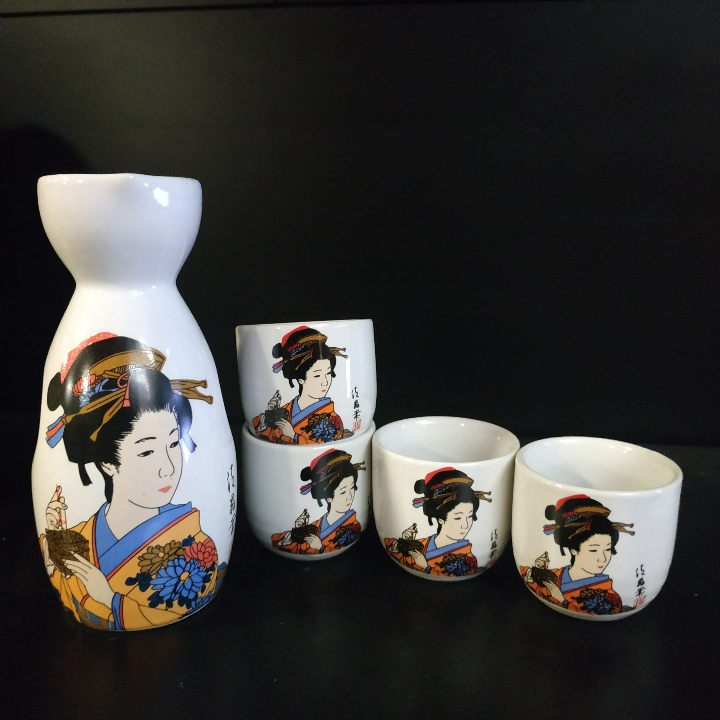 BỘ BÌNH LY SAKE 1 BÌNH 4 LY