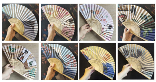 Quạt xếp trang trí 21cm giấy