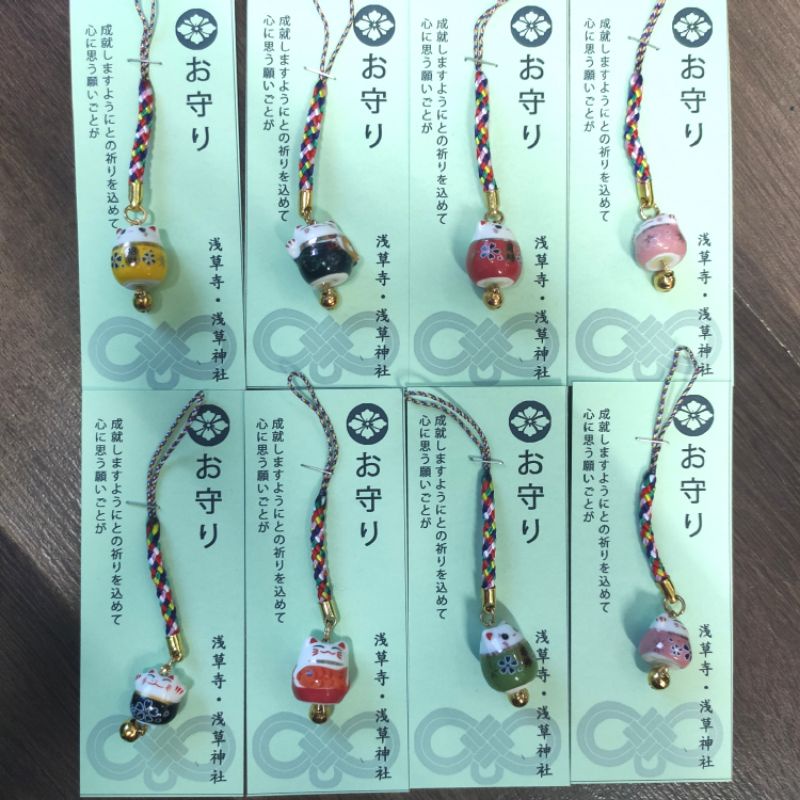 Móc Khóa điện thoại Mèo Mini dây treo ngũ sắc Nhật