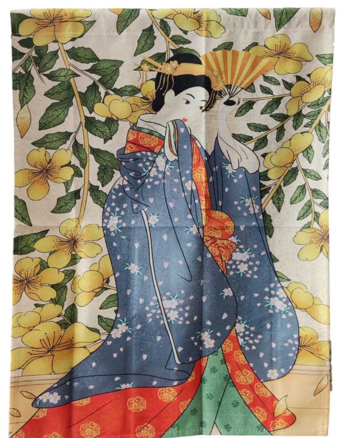 Màn rèm noren Nhật 60x80 1 MẢNH (chưa kèm thanh)