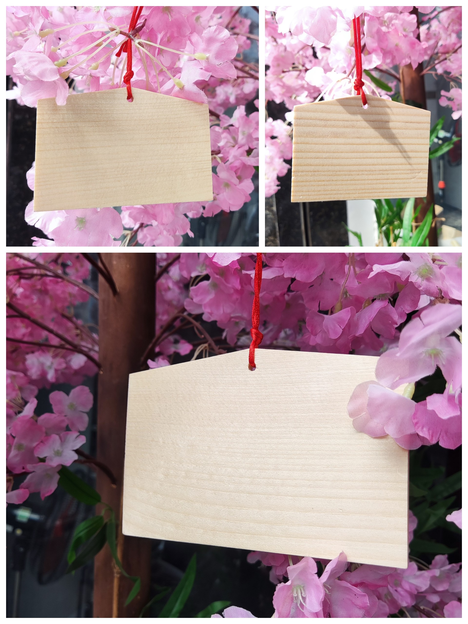 Bảng Gỗ Ema Nhật 2 mặt trơn dùng viết nguyện vọng truyền thống Nhật