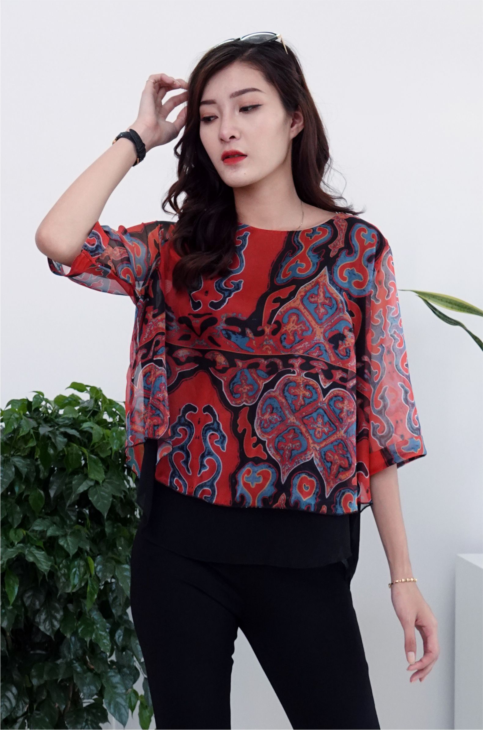 Áo Voan Họa Tiết AK 0620-02