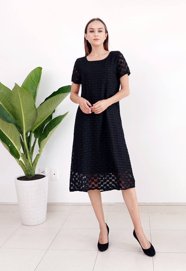 Áo Đầm Ren Đen AD 0820-01