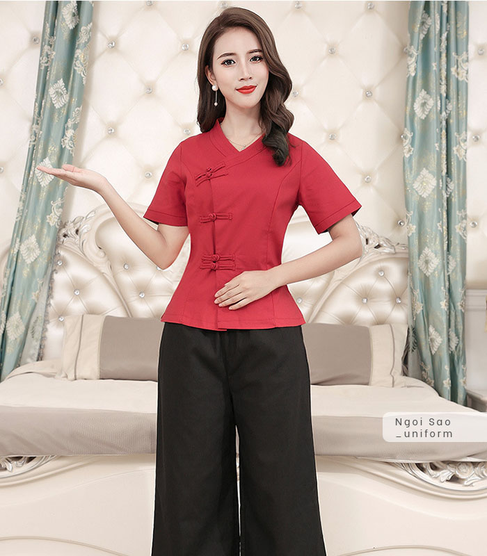 Đồng phục quản lý spa, massage DPSPQL-0001 2 3