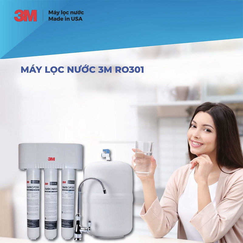 Máy Lọc Nước Uống 3M RO301 Lắp Dưới Bồn Rửa Không Dùng Điện