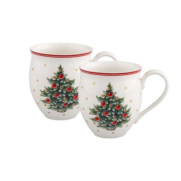 VB Delight Bộ cốc 2 chiếc sứ cao cấp hình cây thông Noel Villeroy& Boch nhập khẩu tại Đức340ml 14858584031