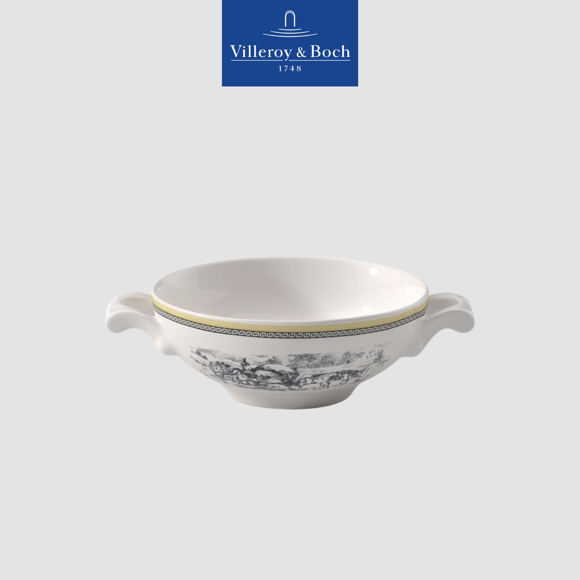 VB Audun Ferme Bát Soup 0.4l bức tranh làng quê Châu Âu  thương hiệu Villeroy& Boch nhập khẩu từ Đức 1010672510