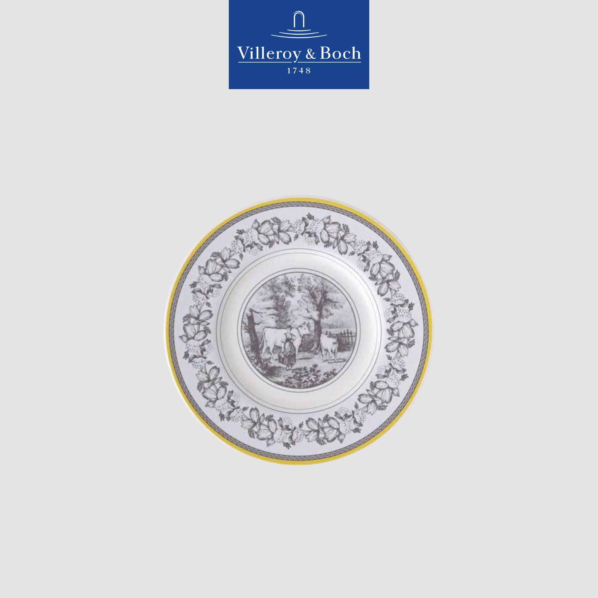 VB Audun Ferme Đĩa 18cm bức tranh làng quê Châu Âu thương hiệu Villeroy& Boch nhập khẩu từ Đức  1010672660