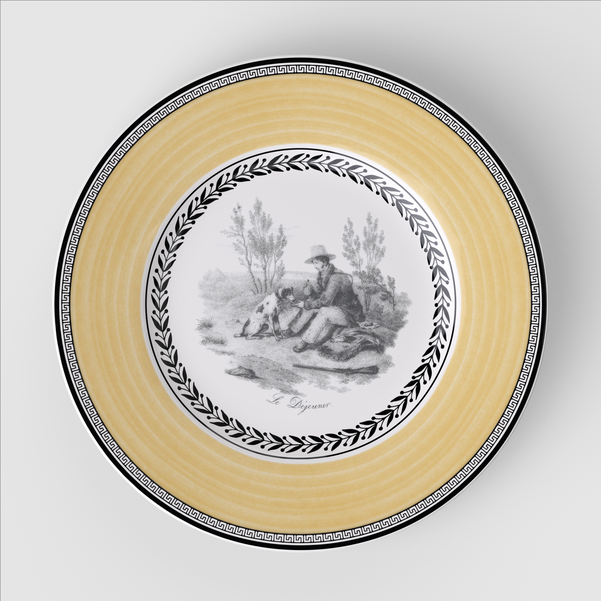 VB Audun Chasse Đĩa 22cm bức tranh làng quê Châu Âu thương hiệu Villeroy & Boch nhập khẩu từ Đức  1010702640
