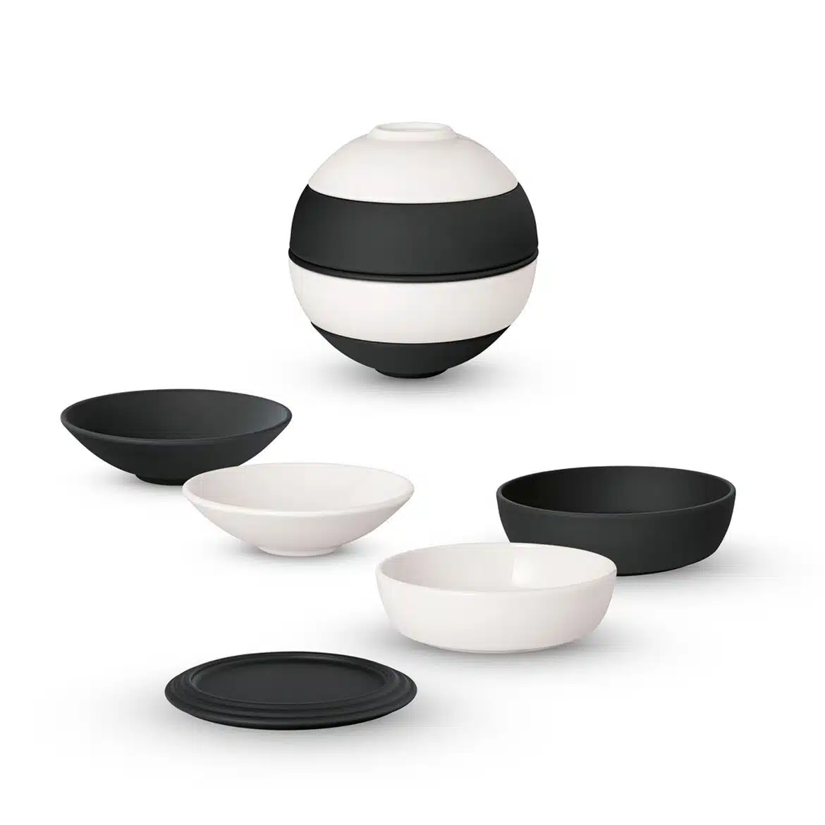 VB La petite Boule Bộ bàn ăn 5 món màu đen trắng đến từ thương hiệu Villeroy & Boch sản xuất tại Đức 1016669052