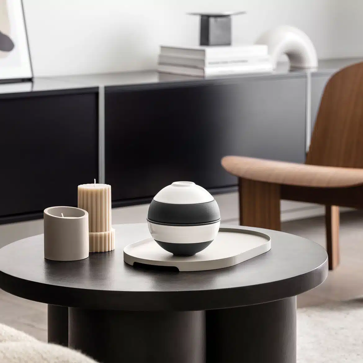 VB La petite Boule Bộ bàn ăn 5 món màu đen trắng đến từ thương hiệu Villeroy & Boch sản xuất tại Đức 1016669052