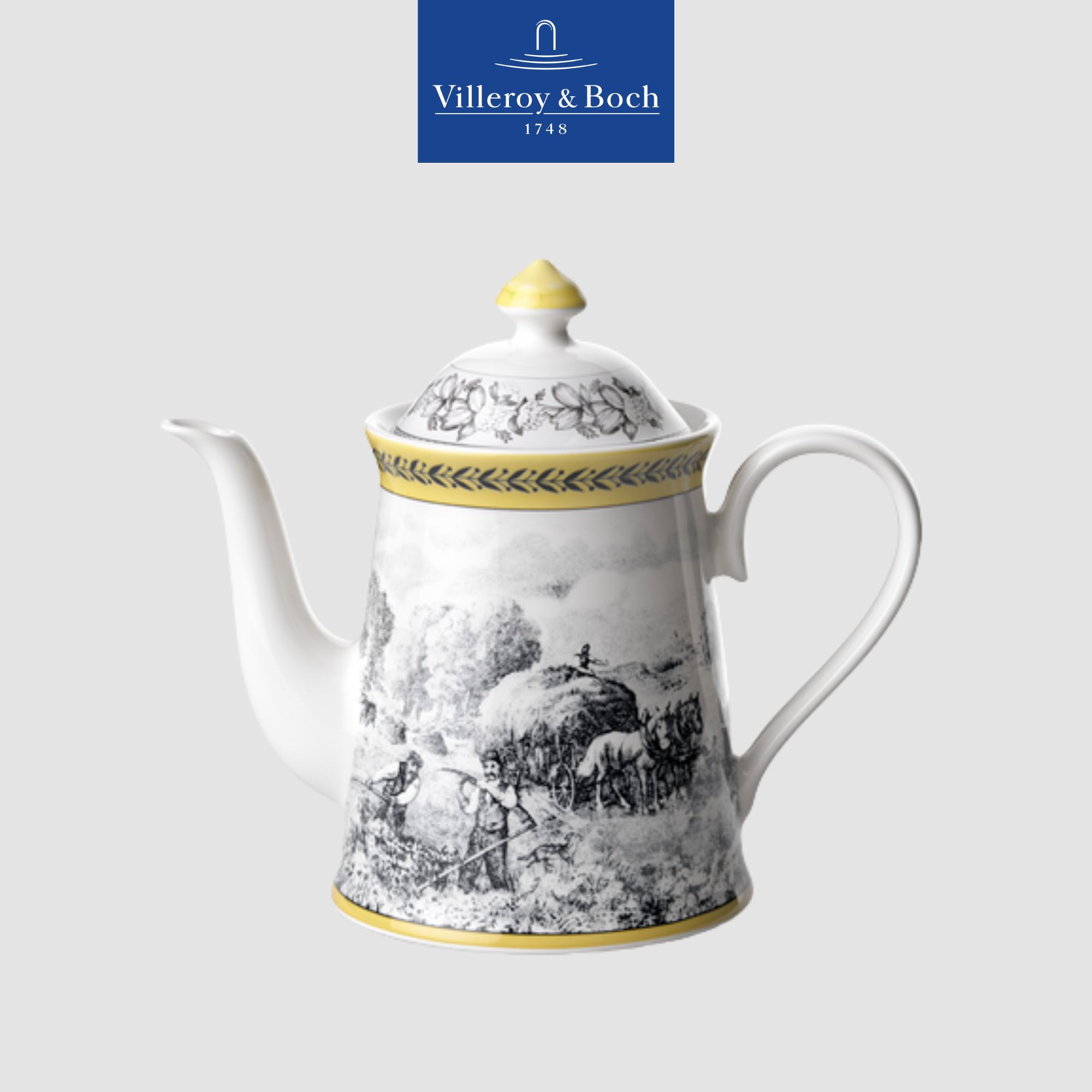 VB Audun Ferme Ấm trà 1300ml bức tranh làng quê Châu Âu thương hiệu Villeroy & Boch nhập khẩu từ Đức  1010670070