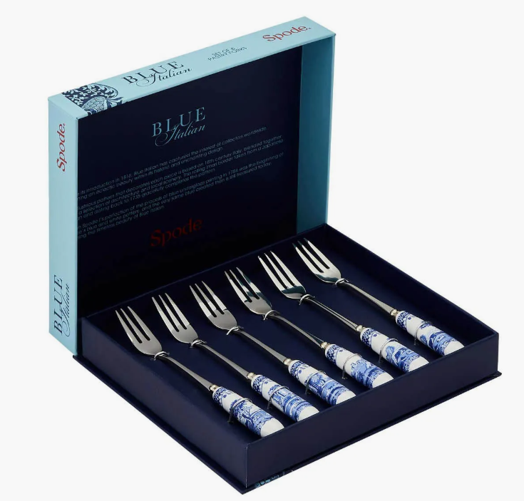 PM SPODE Blue Italian Set 6 dĩa tráng miệng BLI1102-X