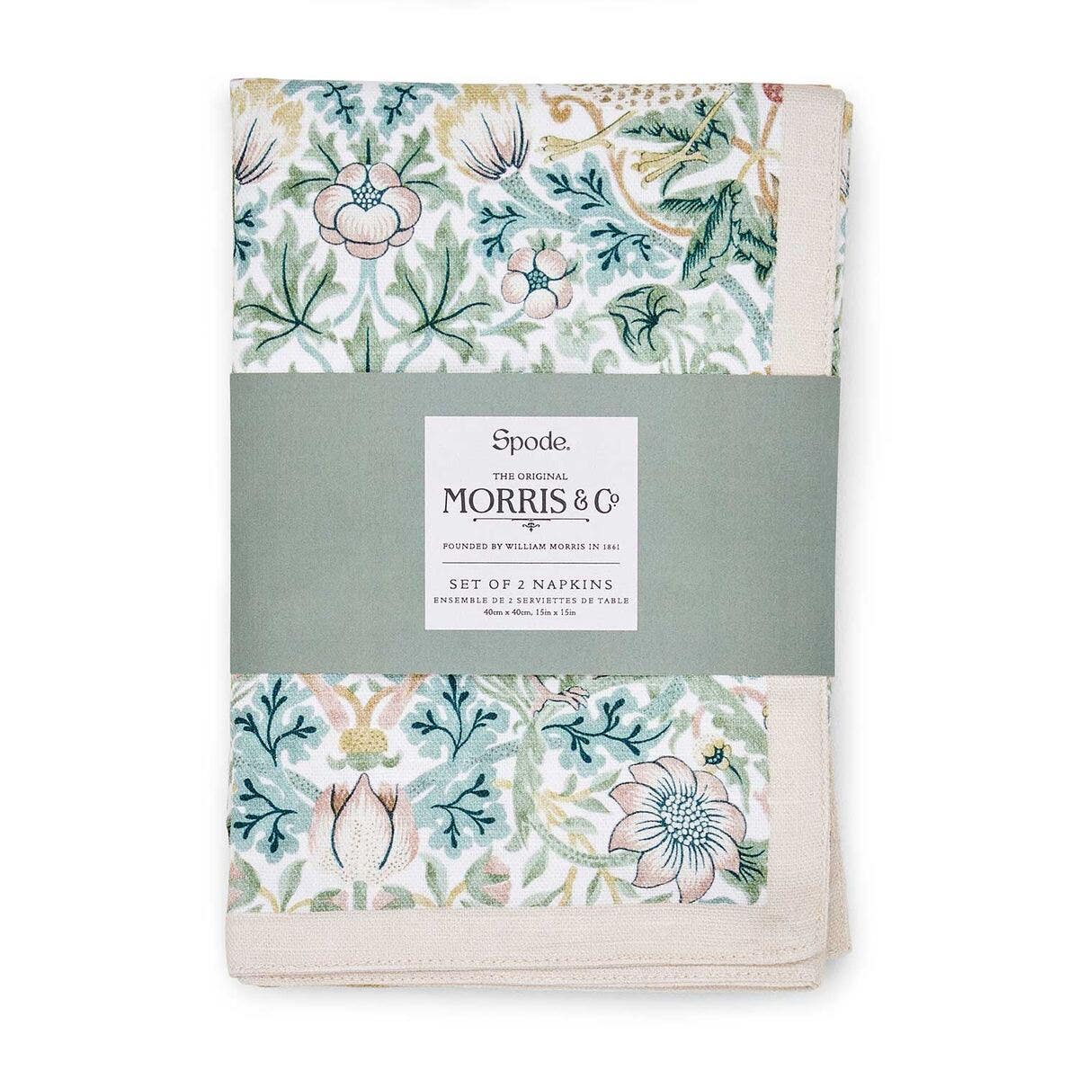 PM Morris & Co Set 2 khăn ăn Cotton 100% Được thiết kế tại Vương quốc Anh MCOR8963-XW