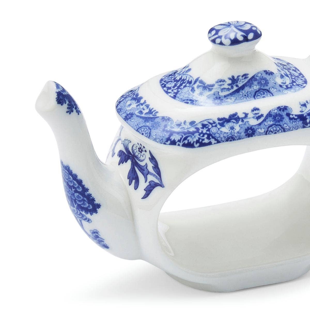 PM Blue Italian Vòng khăn Teapot Napkin Ring chất liệu sứ cao cấp mang màu xanh cổ điển được thiết kế tại Vương quốc Anh BLI9172-XDD