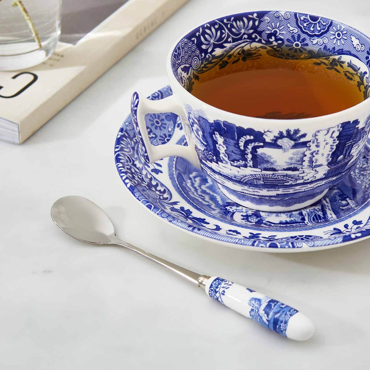 PM SPODE Blue Italian Set 6 thìa trà thương hiệu Portmeirion Vương Quốc Anh  BLI1101-X