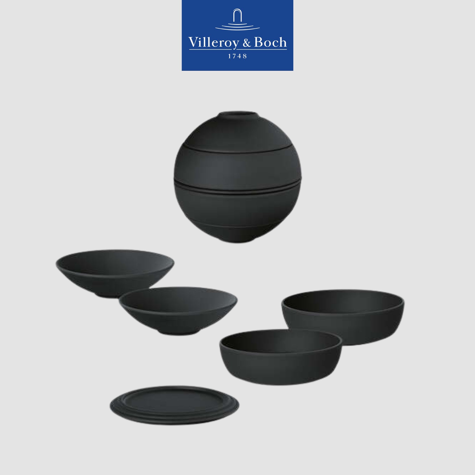 VB Iconic Bộ bàn ăn 5 món màu đen đến từ thương hiệu Villeroy & Boch sản xuất tại Đức 1016669051