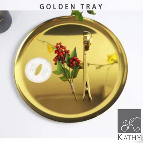 GOLDEN TRAY Khay tròn vàng 2491