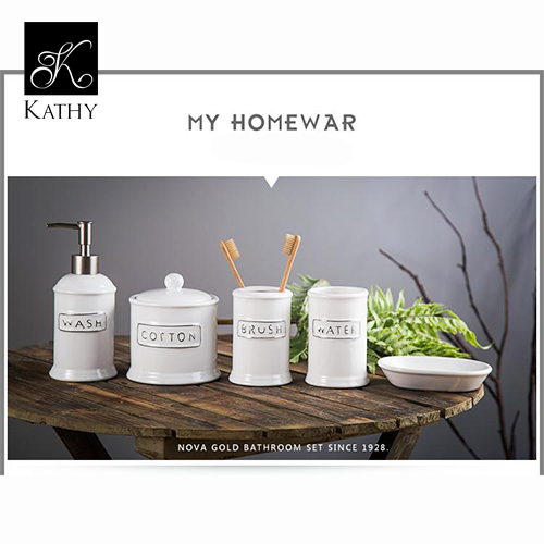 POSH Bộ nhà tắm 4 món màu trắng 1682