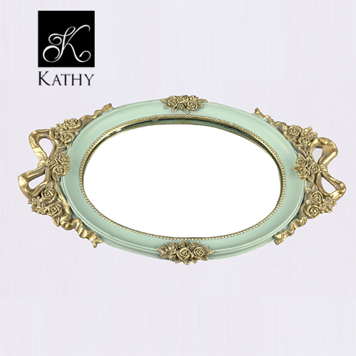 MIRROR Khay gương oval 2258