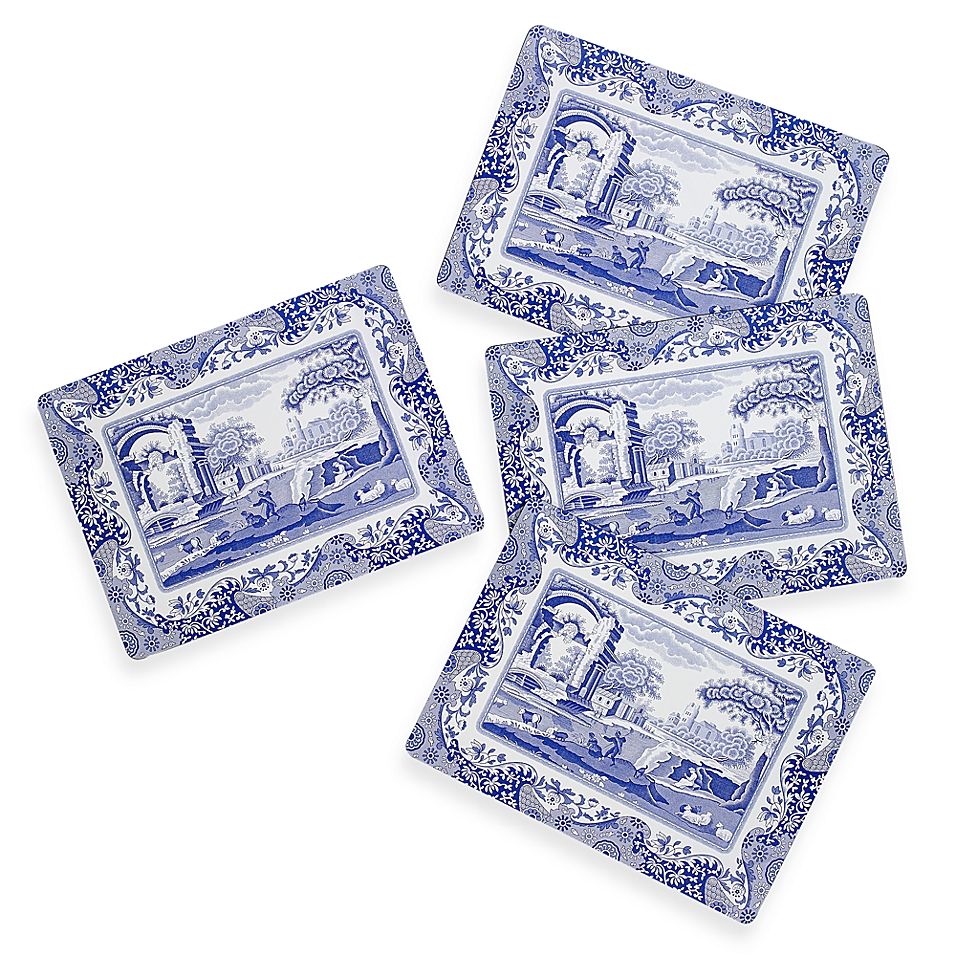 PM SPODE BLUE ITALIAN Set 6 tấm khăn lót bàn ăn thương hiệu Portmeirion Vương Quốc Anh  X0010568337