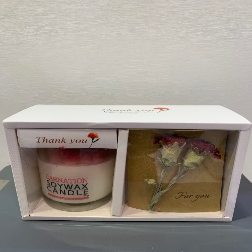 CRYSTAL CANDLE Set quà nến thơm hoa cẩm chướng 3082