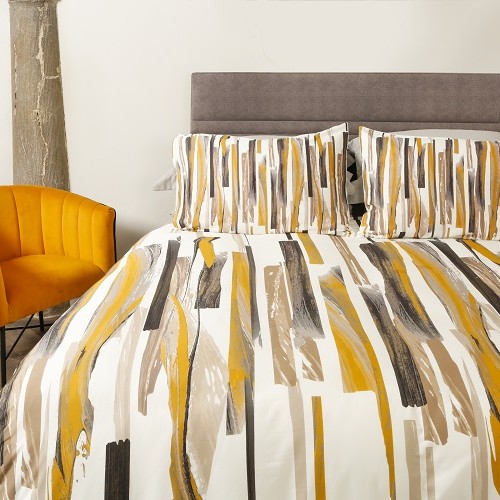 SB Set vỏ chăn gối cao cấp BRUSHSTROKE KING DUVET SET OCHRE3BL164C