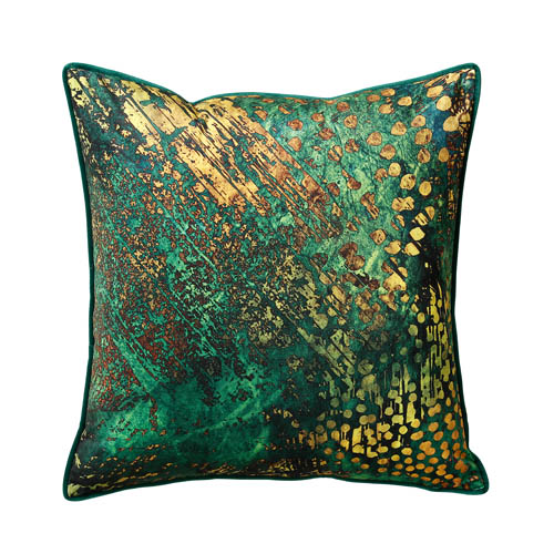 SB Vỏ gối cao cấp ZAFRON 45X45CM GREEN /OCHRE