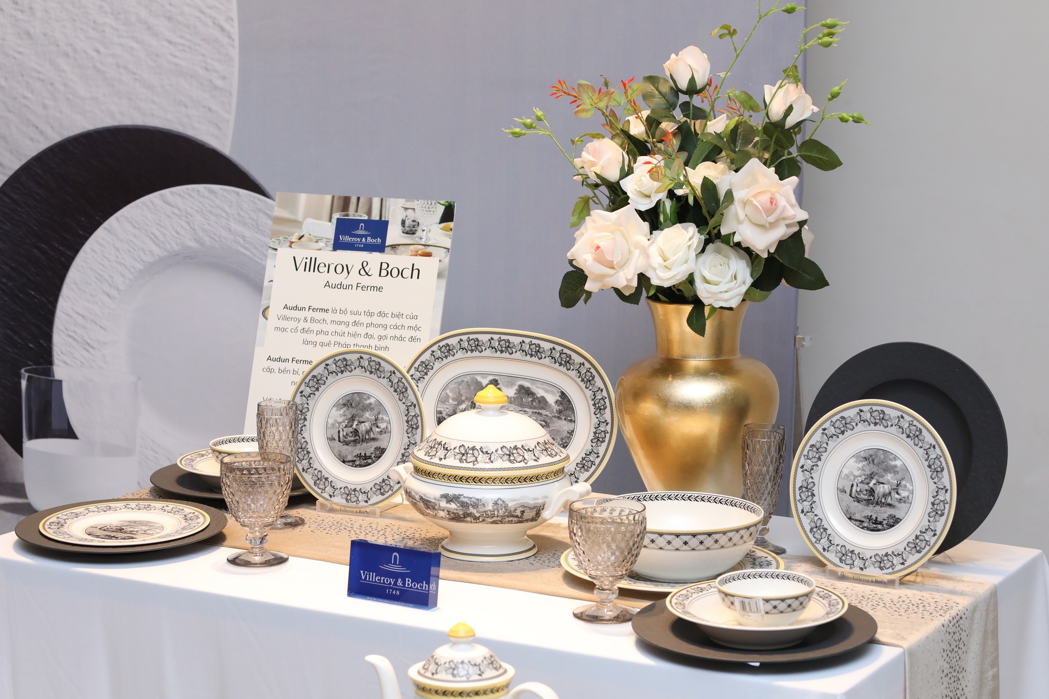 VB Audun Ferme Bát tô bức tranh làng quê Châu Âu thương hiệu Villeroy & Boch nhập khẩu từ Đức  1010671900