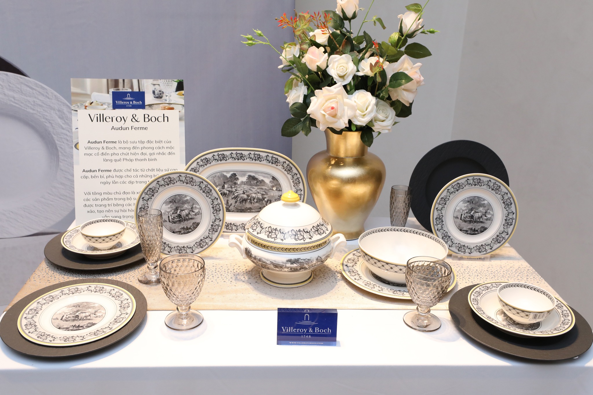 VB Audun Ferme Bát tô bức tranh làng quê Châu Âu thương hiệu Villeroy & Boch nhập khẩu từ Đức  1010671900