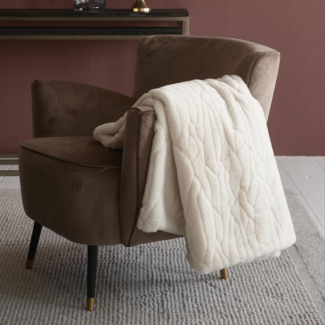 RM Faux Fur Throw Chăn lông sopha cao cấp 170x130 490050