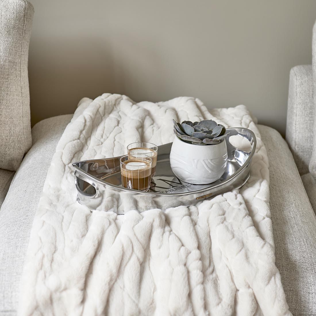 RM Faux Fur Throw Chăn lông sopha cao cấp 170x130 490050