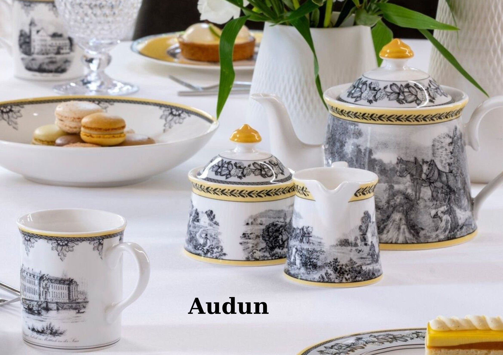 VB Audun Ferme Hũ đựng đường 260ml bức tranh làng quê Châu Âu thương hiệu Villeroy& Boch nhập khẩu từ Đức  1010670960
