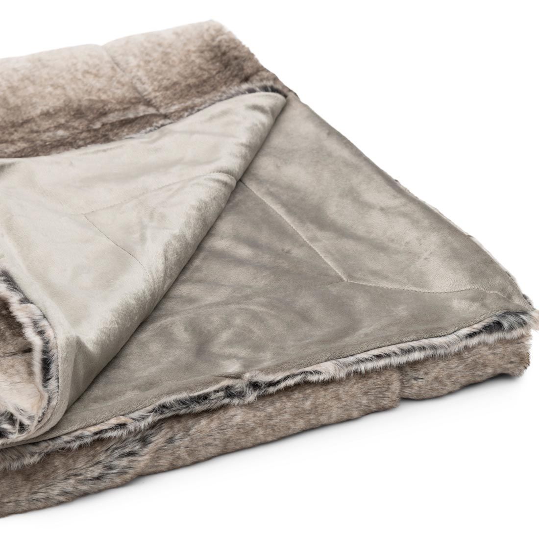 RM Chill Faux Fur Throw Chăn lông sopha cao cấp màu nâu 170x130 499010