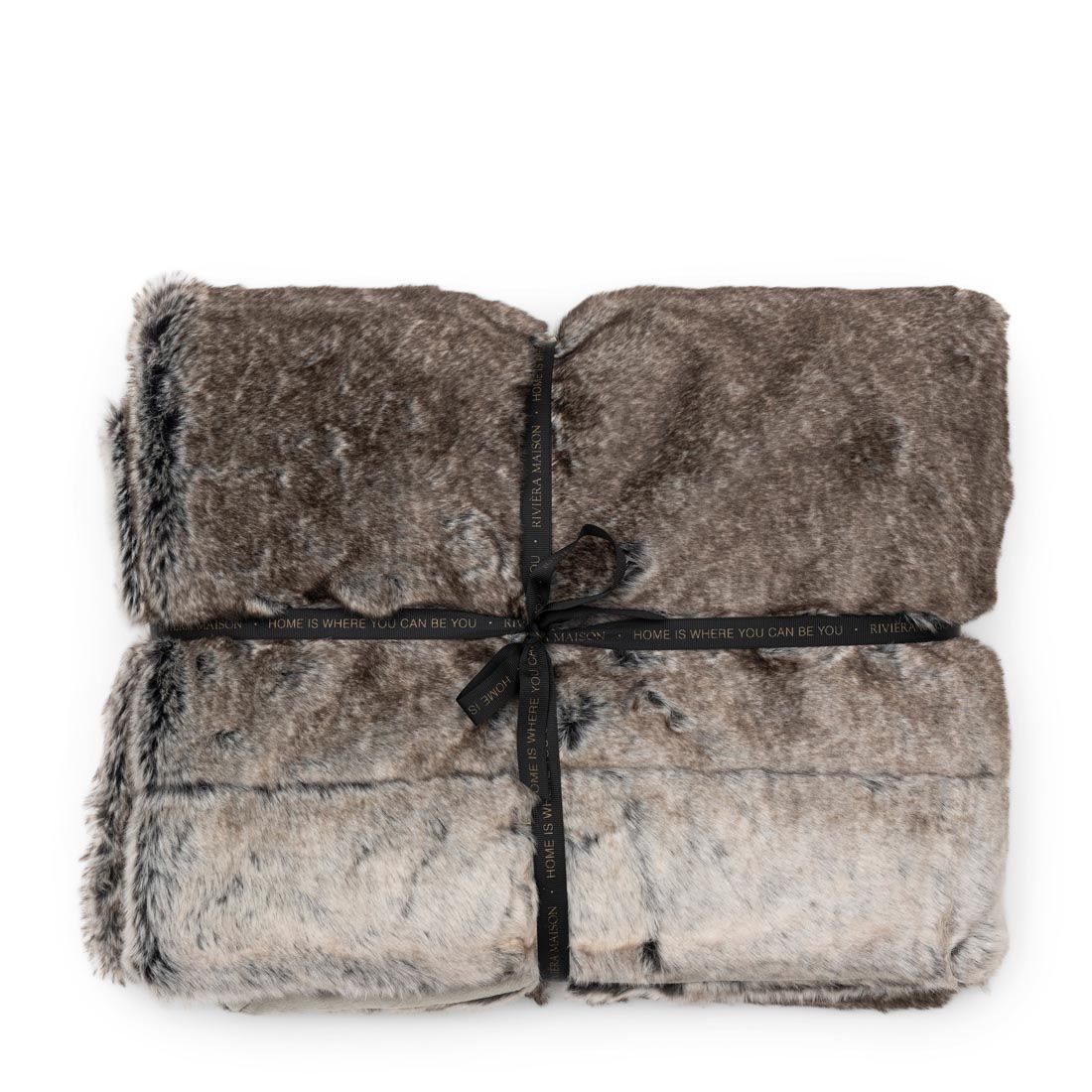 RM Chill Faux Fur Throw Chăn lông sopha cao cấp màu nâu 170x130 499010