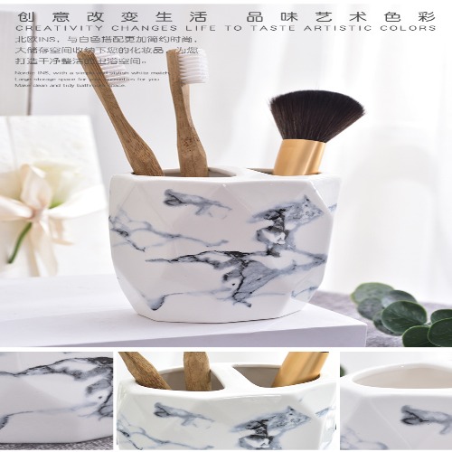 MARBLE Bộ nhà tắm 5 món vân đá 5298