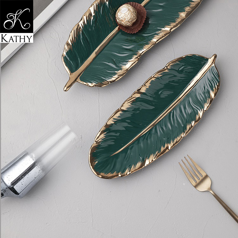 GOLDEN Khay xanh trang trí 5349X